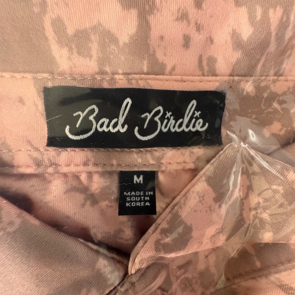 Bad Birdie Golf Polo Mens Size M Pink Excellent Short Sleeve Athleisure Gorpcore - Picture 6 of 10